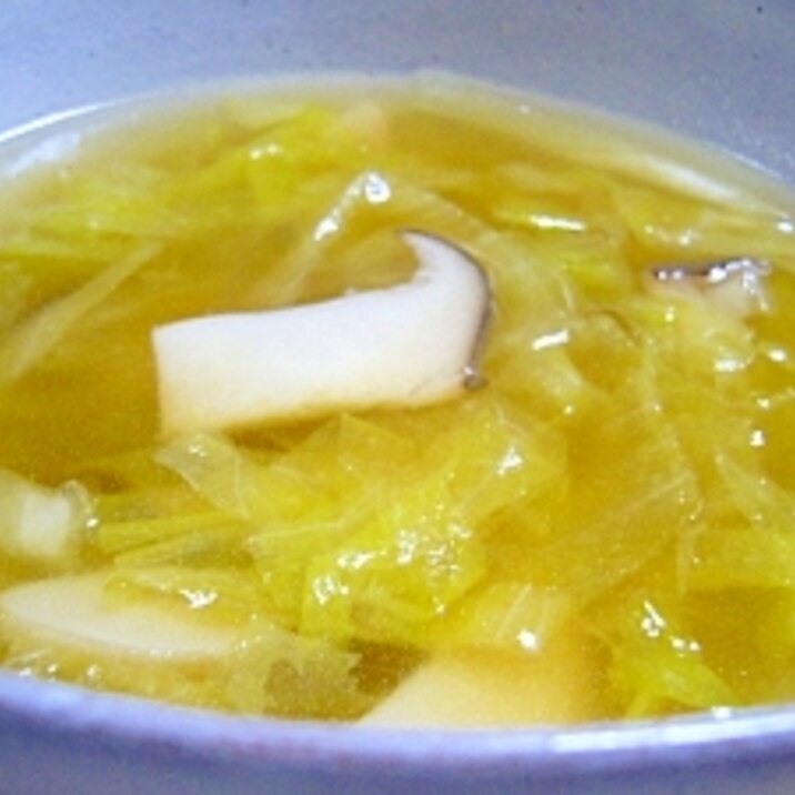 食物繊維たっぷり!エリンギとレタスのスープ